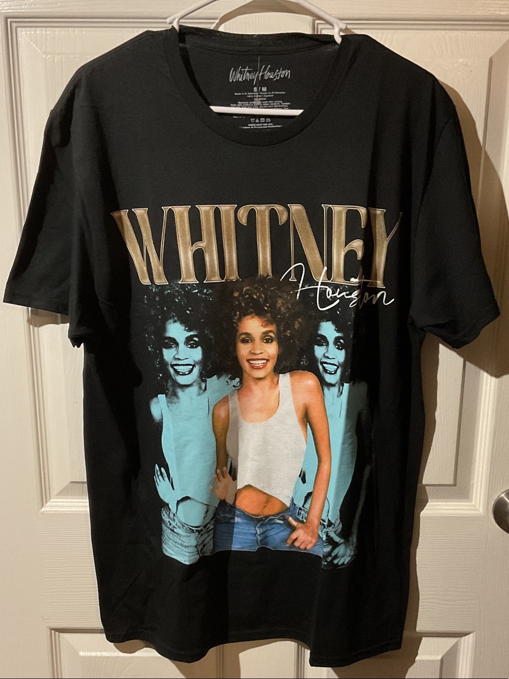 Whitney Houston Black Graphic Band Tee